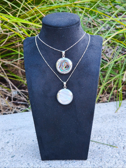 Sterling Silver Reversible Circle Pendant