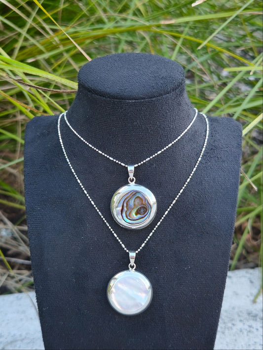 Sterling Silver Reversible Circle Pendant