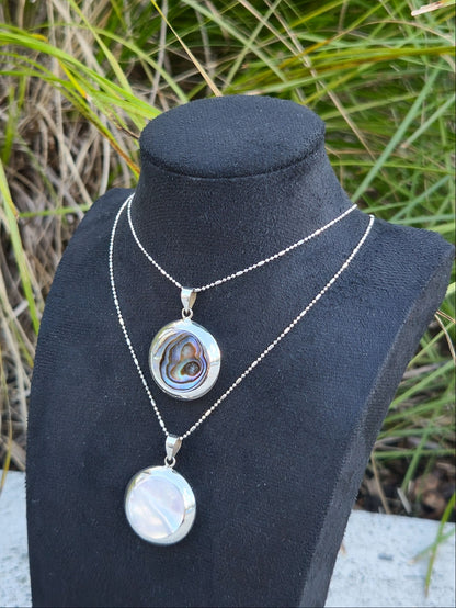 Sterling Silver Reversible Circle Pendant