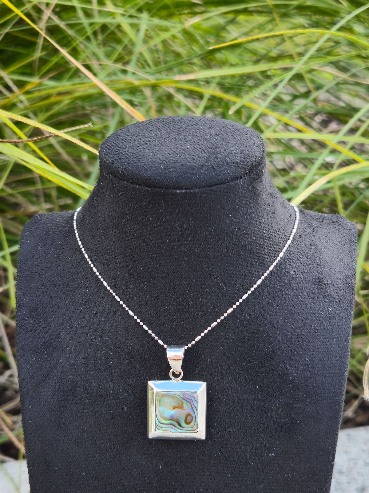 Sterling Silver Reversible Square Pendant