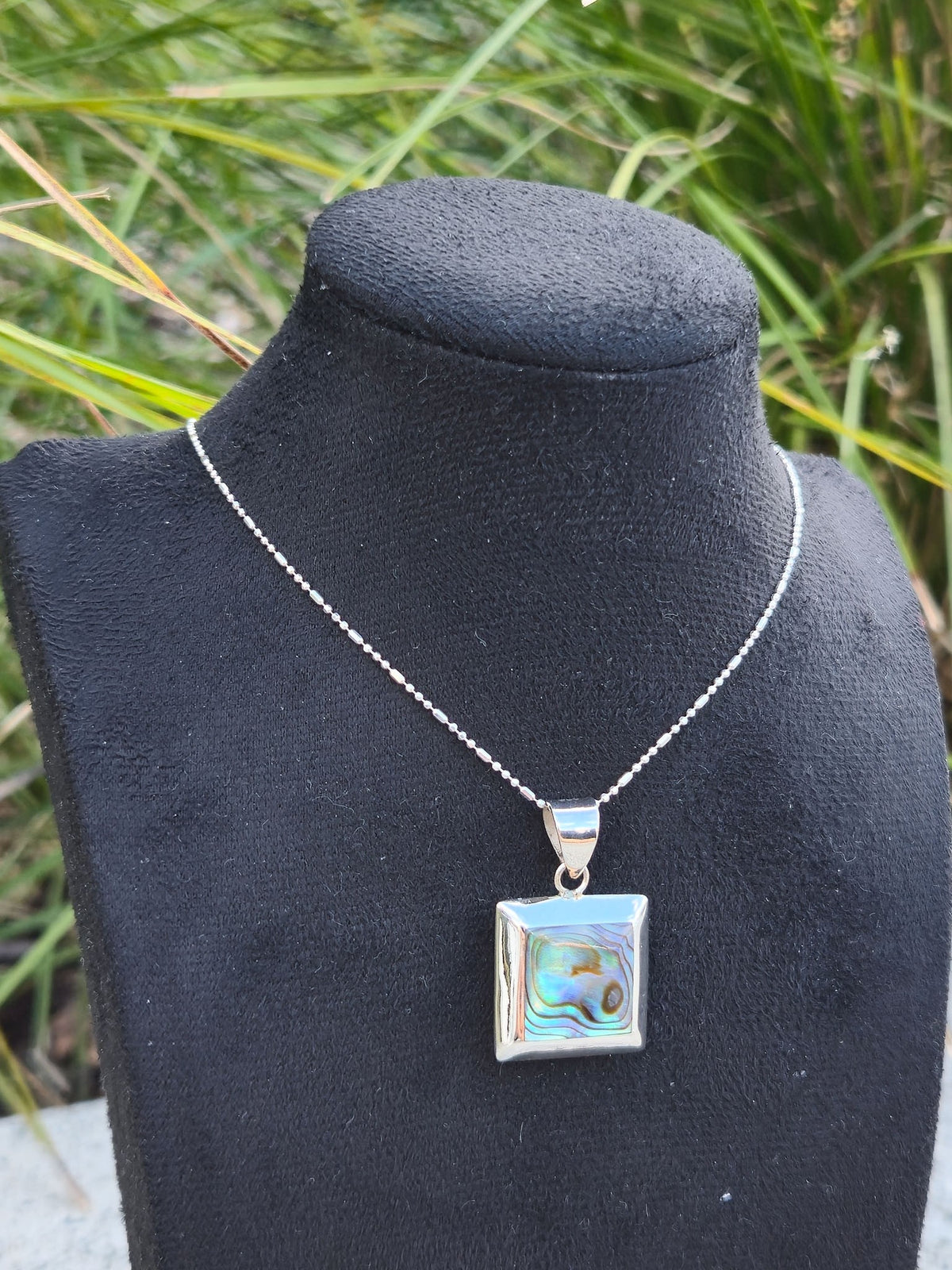 Sterling Silver Reversible Square Pendant