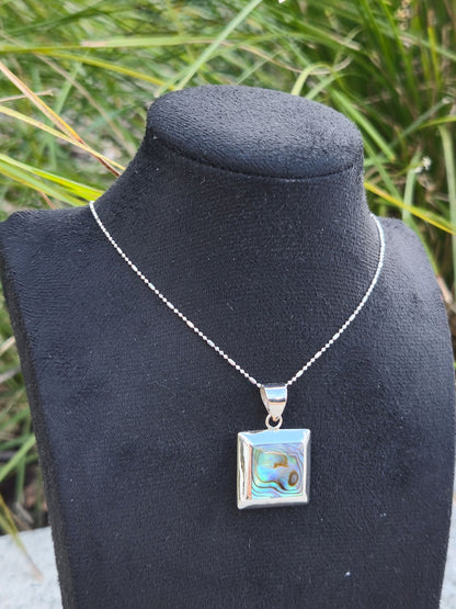 Sterling Silver Reversible Square Pendant