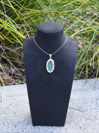 Sterling Silver Reversible Oval Pendant