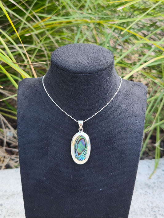 Sterling Silver Reversible Oval Pendant