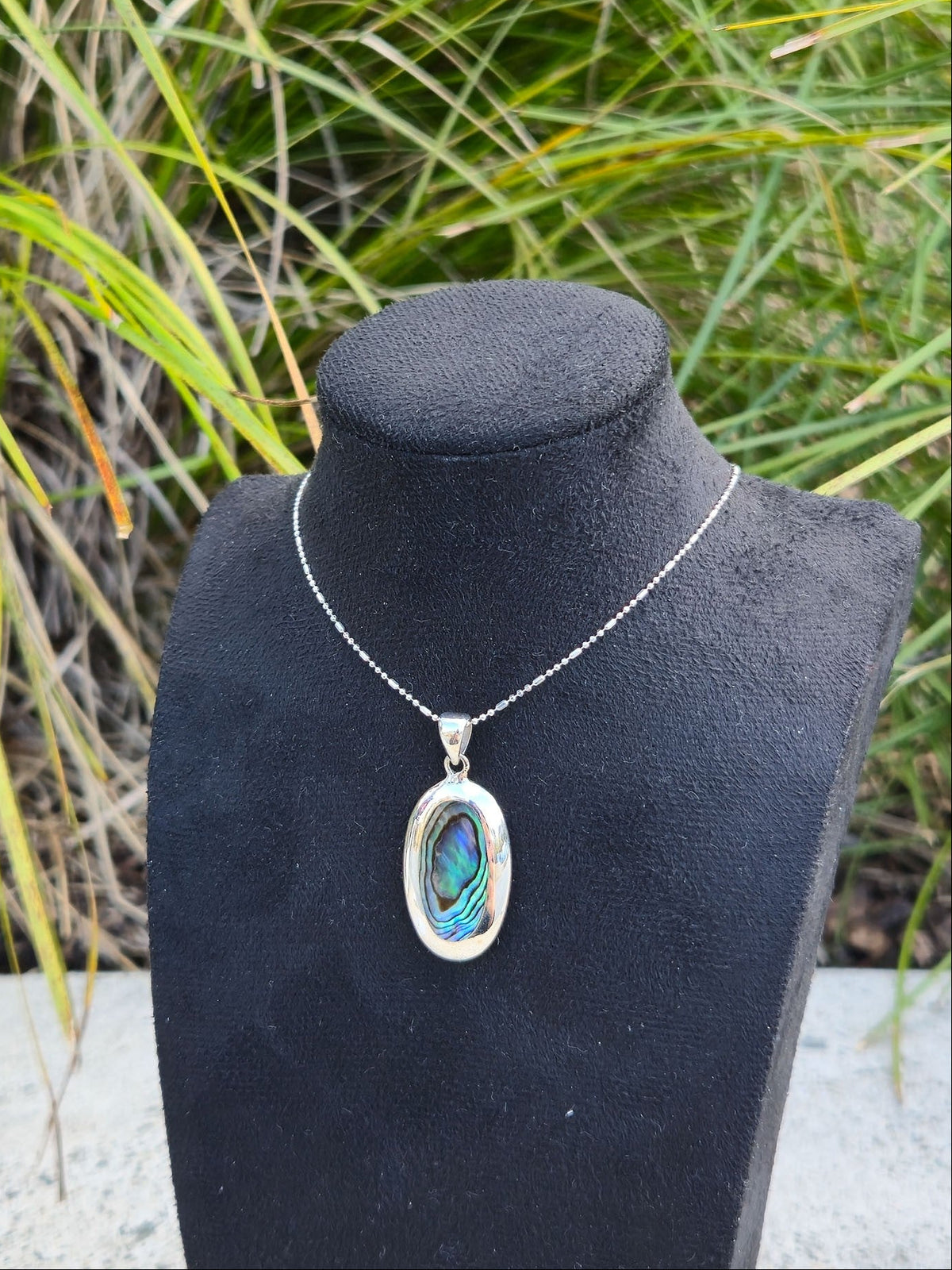 Sterling Silver Reversible Oval Pendant