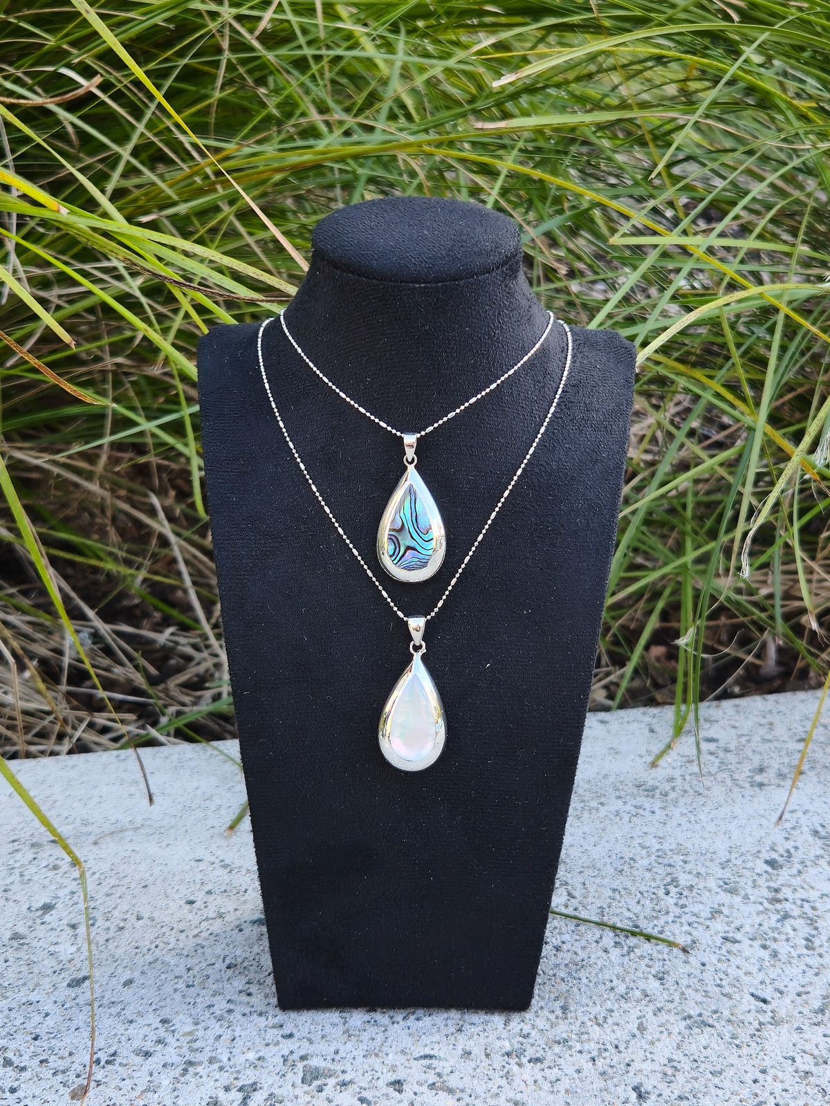 Sterling Silver Reversible Teardrop Pendant