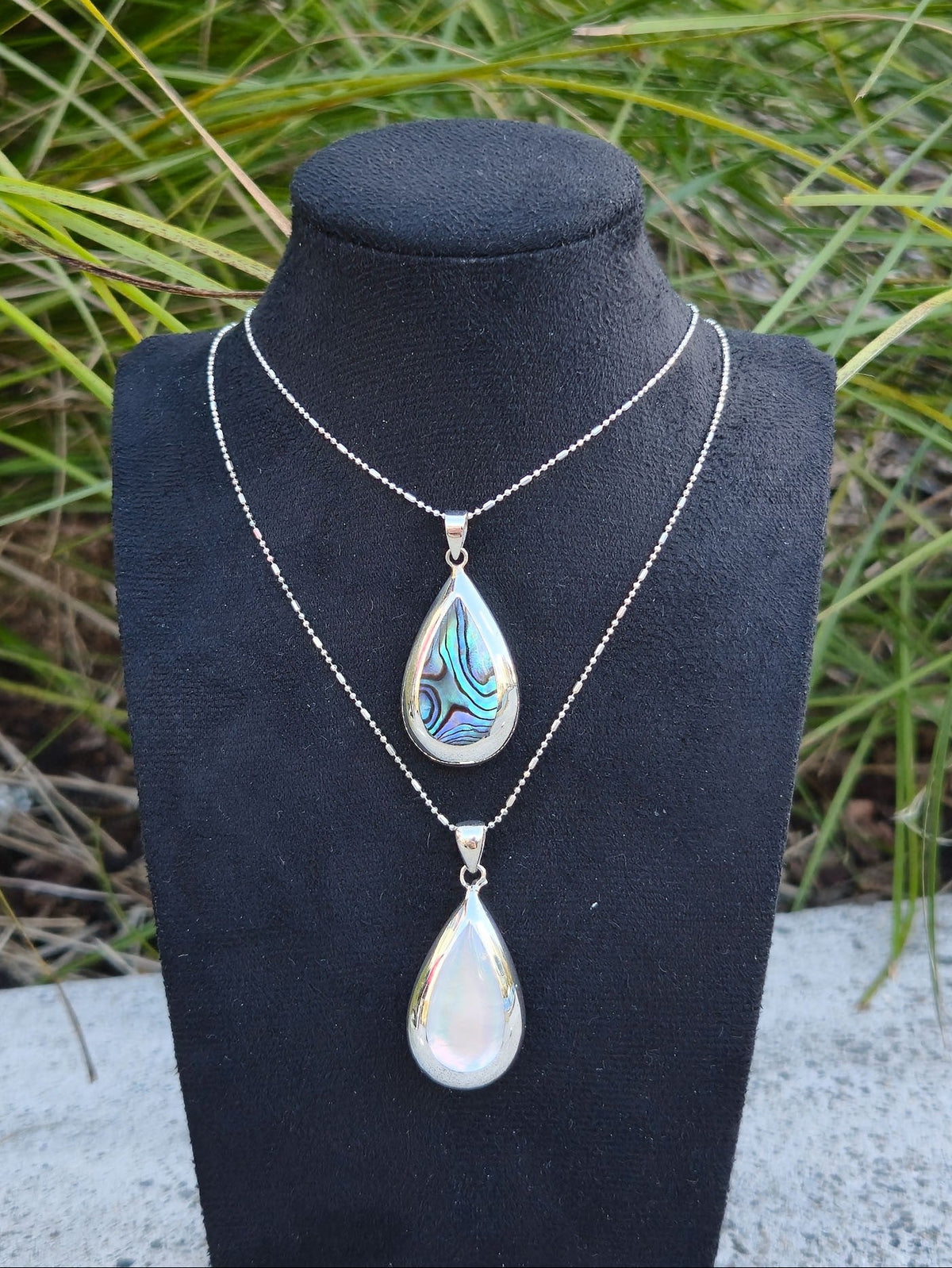 Sterling Silver Reversible Teardrop Pendant