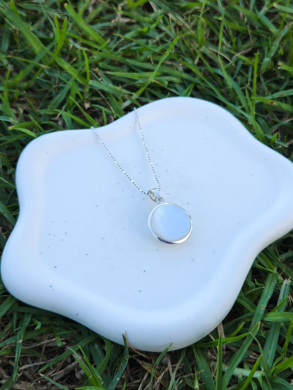 Sterling Silver Swirl Circle Pendant