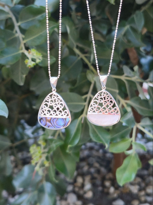 Sterling Silver Ornate Triangle Pendant