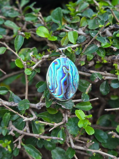 Sterling Silver Long Oval Pendant