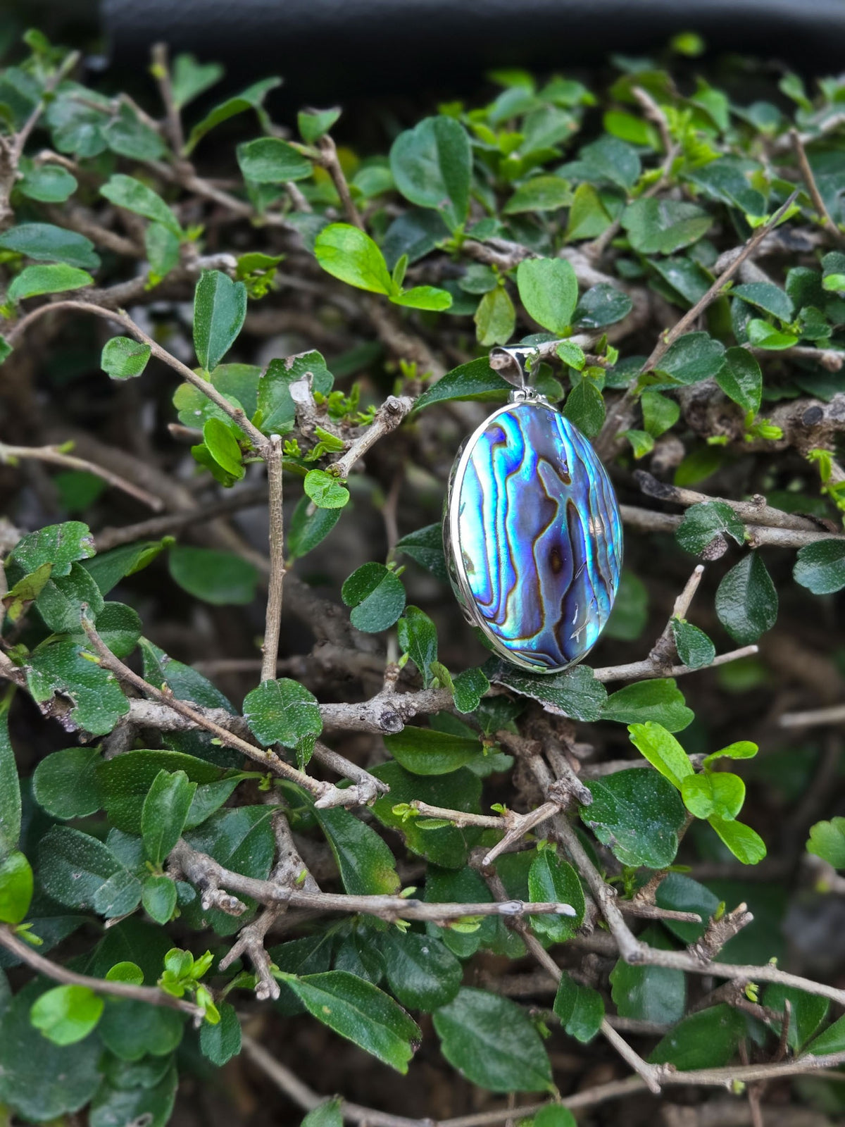 Sterling Silver Long Oval Pendant
