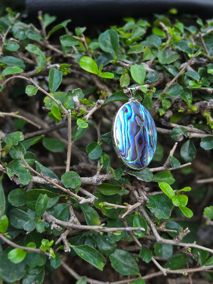 Sterling Silver Long Oval Pendant