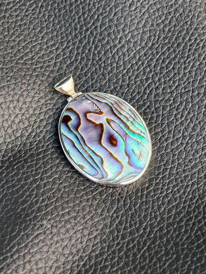 Sterling Silver Long Oval Pendant