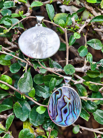 Sterling Silver Long Oval Pendant