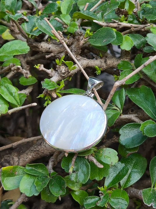 Sterling Silver Wide Oval Pendant