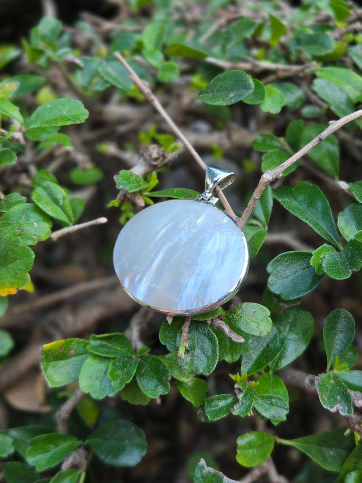 Sterling Silver Wide Oval Pendant