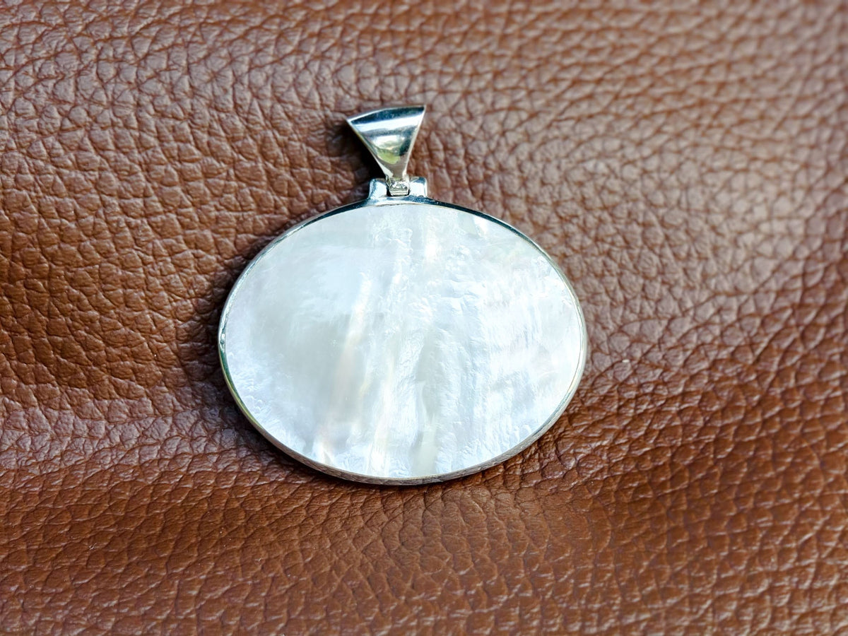 Sterling Silver Wide Oval Pendant