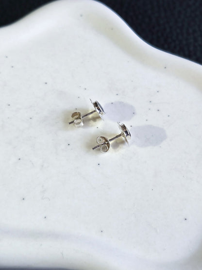Sterling Silver Flower Stud Earrings 8mm