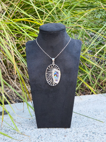 Sterling Silver Radiant Oval Pendant