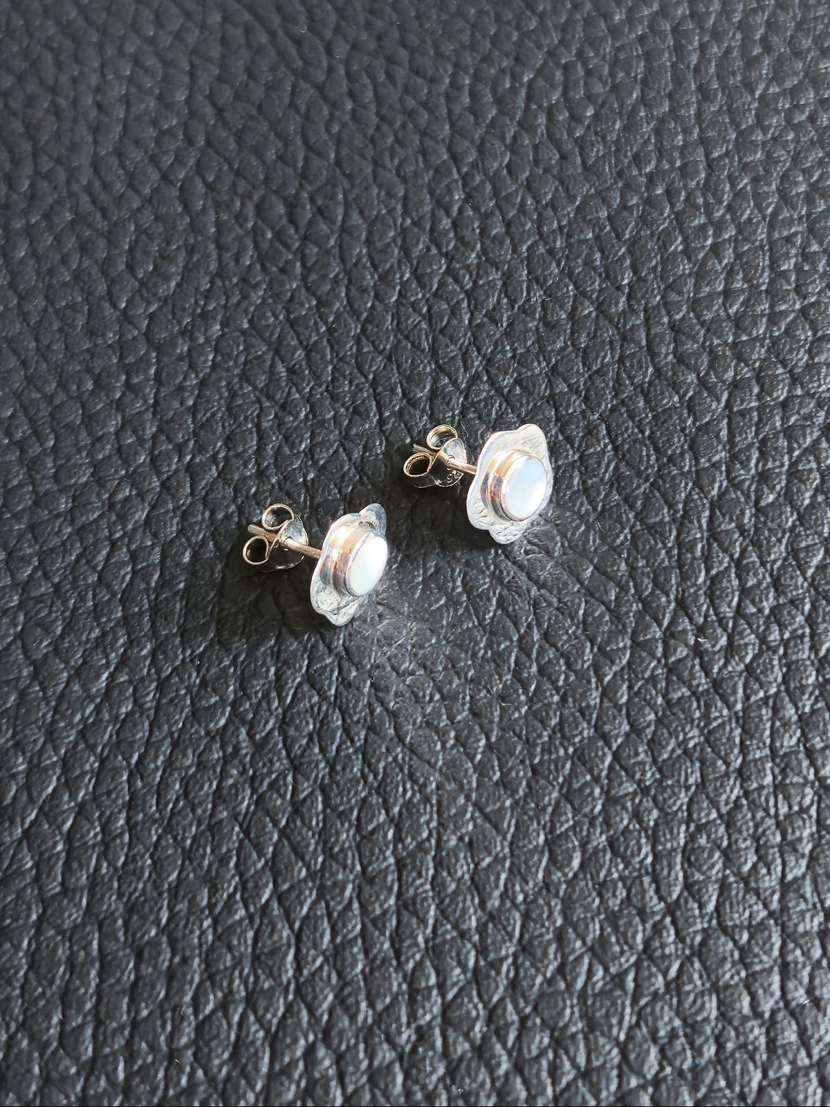 Sterling Silver Flower Stud Earrings 10mm